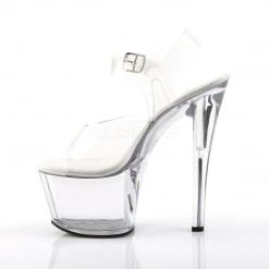 Pleaser Shoes 7" Clear Ankle Strap Platform High Heels*