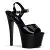 Pleaser 7" Black Platform High Heels* Shoes