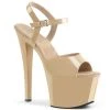 Pleaser 7" Beige Ankle Strap Platform Heels* Shoes