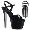 Pleaser 7" Black Ankle Strap Platform Pumps* Shoes