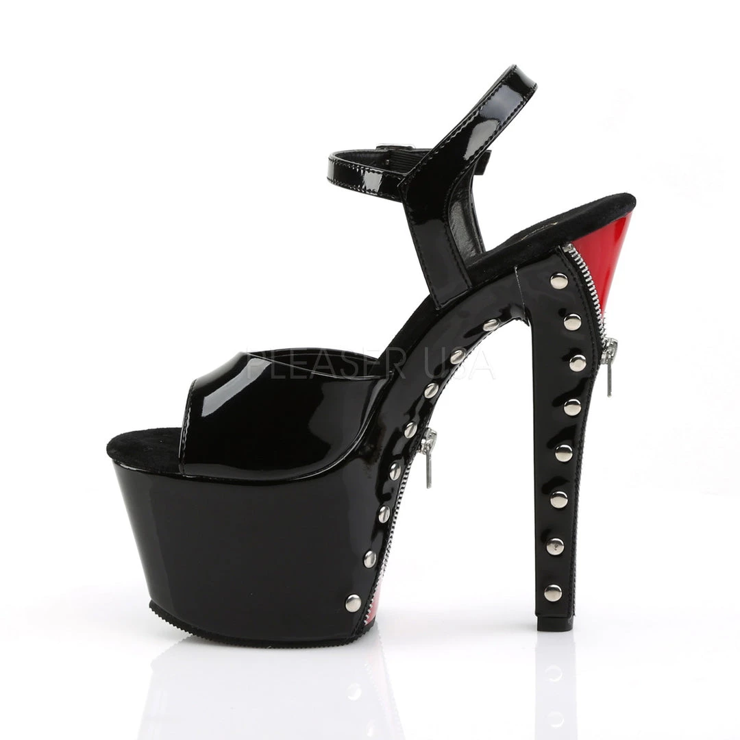 Pleaser Shoes 7" Black/Red Ankle Strap Platform Heels* 4 Pleaser Shoes 7" Black/Red Ankle Strap Platform Heels*