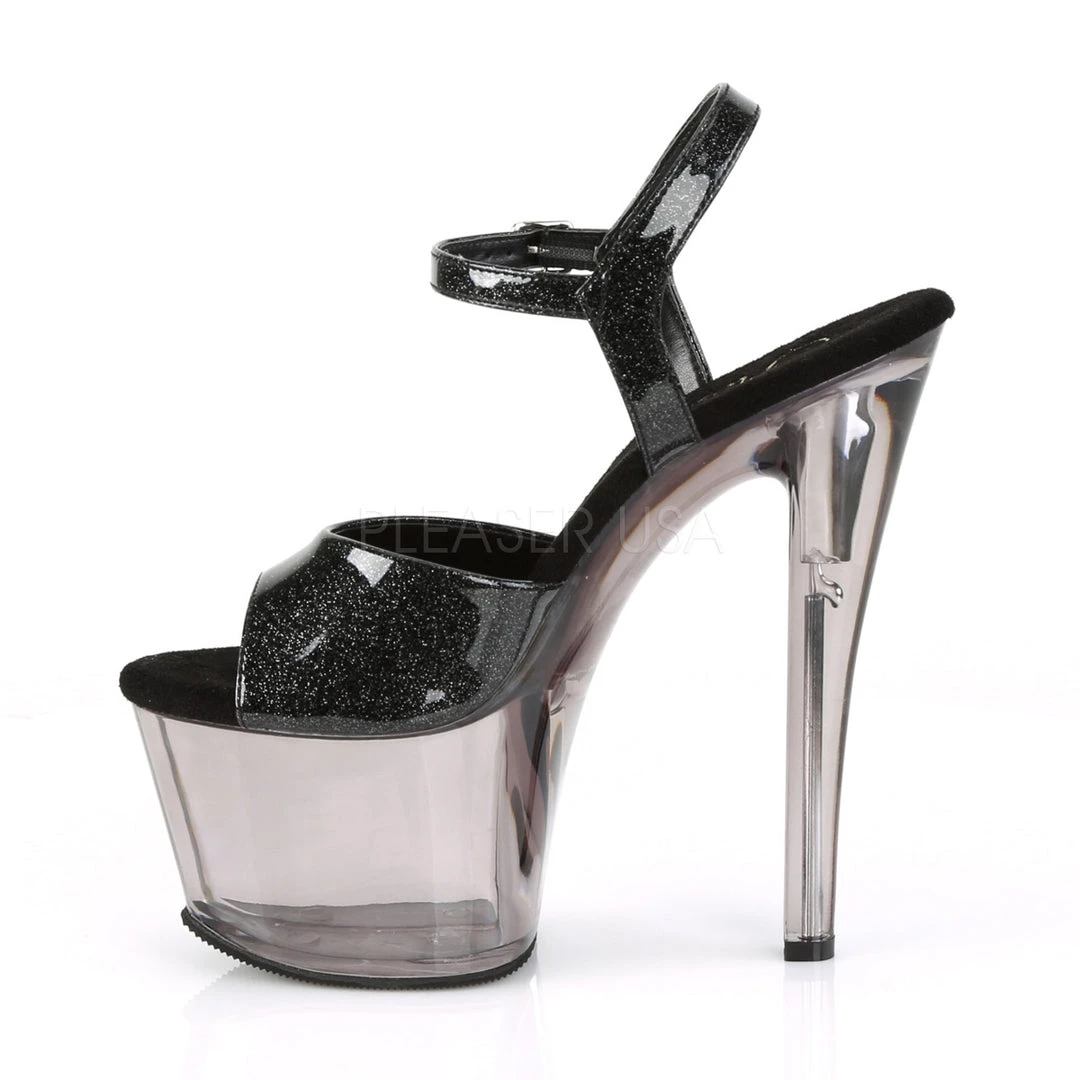 Pleaser 7" Heel Black Glitter Platform Shoes* 4 Pleaser 7" Heel Black Glitter Platform Shoes*