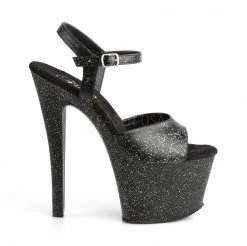 Pleaser 7" Black Glitter Platform Heels* Shoes 9 Pleaser 7
