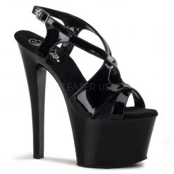 Pleaser 7" Black Platform Pumps*