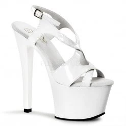 Pleaser White 7" Pumps*