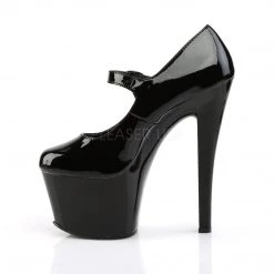 Pleaser 7" Black Platform Shoes Mary Jane Pump Shoes*