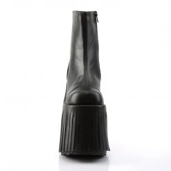 Demonia Shoes Black Vegan Leather 7" Platform Ankle Boots* 7 Demonia Shoes Black Vegan Leather 7