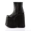 Demonia Shoes Black Vegan Leather 7" Platform Ankle Boots*