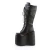 Demonia Black Vegan Leather 7" Platform Mid-Calf Boots* Shoes