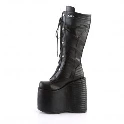 Demonia Black Vegan Leather 7" Platform Mid-Calf Boots* Shoes