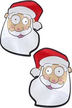 Pastease Jolly Saint Nick Santa Head Nipple Pasties