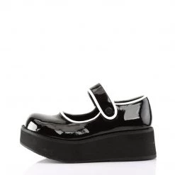 Demonia Black/White Patent Leather 2.3