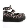 Demonia Floral Fabric 2.3" Platform Shoes*