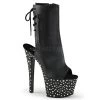 Pleaser 7" Heel Black Faux Leather Platform Boot* Shoes 2 Pleaser 7" Heel Black Faux Leather Platform Boot* Shoes