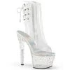 Pleaser 7" Heel Clear Open Toe/Heel Ankle Boot* Shoes 2 Pleaser 7" Heel Clear Open Toe/Heel Ankle Boot* Shoes