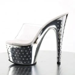 Pleaser Shoes 7 Inch Clear Rhinestone Studded Heels*