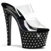 Pleaser Shoes 7" Clear Rhinestone Studded Platform Pumps*