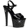 Pleaser 7" Black Rhinestone Studded Platform Heels* Shoes 2 Pleaser 7" Black Rhinestone Studded Platform Heels* Shoes