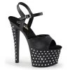 Pleaser Black 7" Rhinestone Studded Heels*