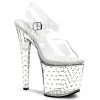 Pleaser 7.5" Clear Rhinestone Studded Platform High Heels* Shoes
