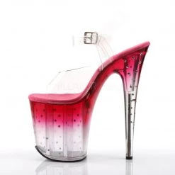 Pleaser Shoes 8" Clear/Pink Ankle Strap Platform High Heels*