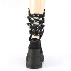 Demonia Black Canvas 4.8" Platform Mid-Calf Boots* 9 Demonia Black Canvas 4.8