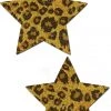 Pastease Glittering Gold Cheetah Star Nipple Pasties Costumes