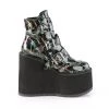 Demonia Shoes Black Hologram 5.5" Platform Ankle Boots* 2 Demonia Shoes Black Hologram 5.5" Platform Ankle Boots*