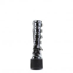 Demonia Black Patent Leather 5.5" Platform Calf High Boots* Shoes