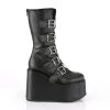 Demonia Black Vegan Leather 5.5" Platform Mid-Calf Boots* Shoes