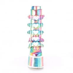 Demonia Rainbow Vegan Leather 5.5" Platform Mid-Calf Boots* Rainbow Clothing