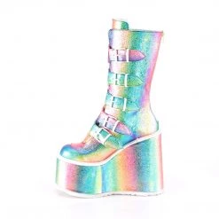 Demonia Rainbow Vegan Leather 5.5