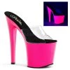 Pleaser Clear/Hot Pink 7.5" Platform Slide Heels* 2 Pleaser Clear/Hot Pink 7.5" Platform Slide Heels*