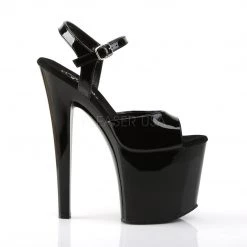 Pleaser Shoes 7.5 Inch Black Ankle Strap Heels*