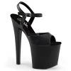 Pleaser 7.5" Black Faux Leather Platform Heels*