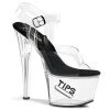 Pleaser Shoes Clear 7" Ankle Strap Pumps* 2 Pleaser Shoes Clear 7" Ankle Strap Pumps*