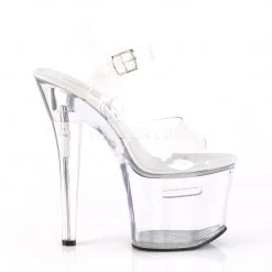 Pleaser Shoes 7" Clear Ankle Strap Platform Pumps* 9 Pleaser Shoes 7