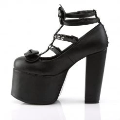 Demonia 5.5" Heel Black Vegan Leather 3" Platform Shoes*
