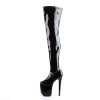 Devious 7.3" Stilleto Black Patent Leather 4.3" Platform* Shoes