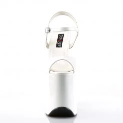 Devious 7.3" Heel White Patent Leather 4.3" Platforms* Shoes