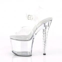Pleaser 7" Clear Sexy Ankle Strap High Heels* Shoes