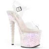 Pleaser Shoes 7" Clear/Pink Glitter Platform Pumps* 2 Pleaser Shoes 7" Clear/Pink Glitter Platform Pumps*