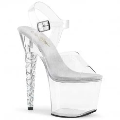 Pleaser Shoes 7 Inch Clear Ankle Strap Heels*
