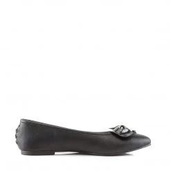 Demonia Black Vegan Leather Pointed Toe Flats* Shoes