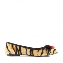Demonia Tiger Print Faux Hair Flats* Shoes