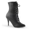 Pleaser 4" Heel Lace-Up Ankle Boot - Black*