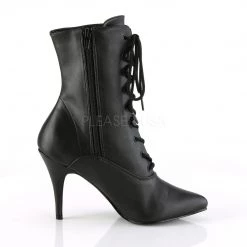 Pleaser 4" Heel Lace-Up Ankle Boot - Black* 9 Pleaser 4