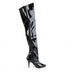 Pleaser 4" Heel Black Pattern Thigh High Boots* Shoes 9 Pleaser 4