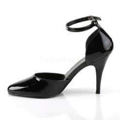 Pleaser 4" Heel Ankle Strap D'Orsay Pump - Black* Shoes