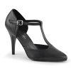 Pleaser 4" Heel T-Strap D'Orsay Style Pump - Black*